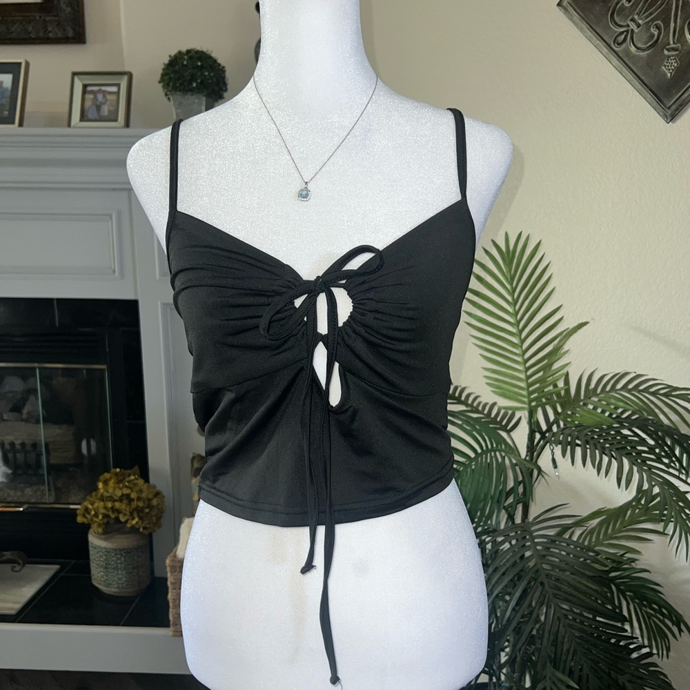 Blush Mark Sexy Black Crop Top
